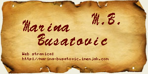 Marina Bušatović vizit kartica